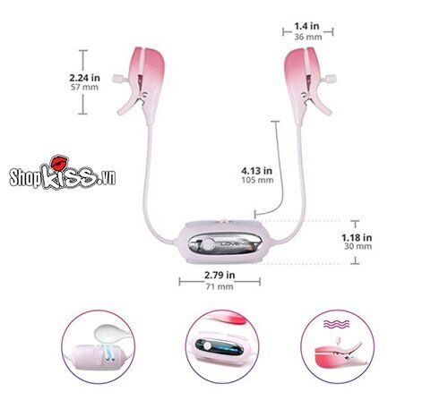  Mua Bộ kẹp núm vú có rung điều khiển từ xa bằng app Lovense Gemini mới nhất