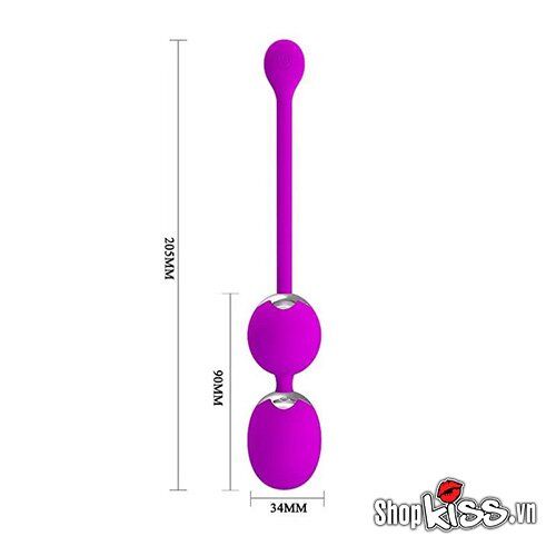 Bóng tập massage âm đạo Prettylove Willie rung 12 chế độ điều khiển từ xa