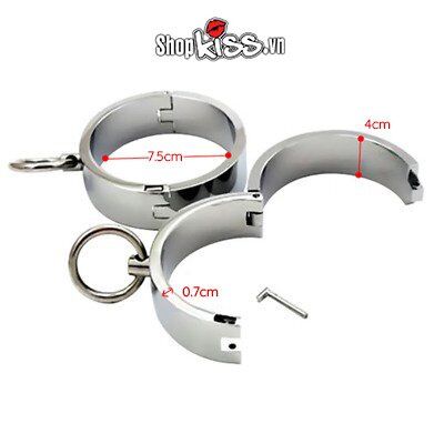 Còng chân BDSM thép không gỉ bạo dâm khóa chắc an toàn kích thích