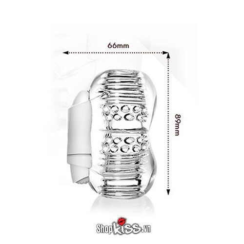 Dụng cụ thủ dâm nam silicone rung trong suốt cao cấp giá tốt