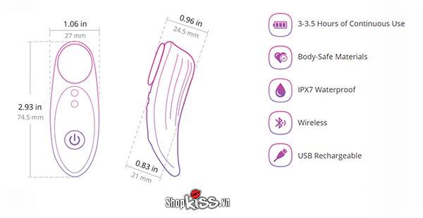 Máy rung quần lót nữ Lovense Ferri đổi mới Điều khiển từ xa App kích thích