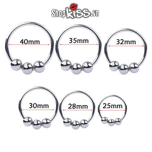 Vòng đeo dương vật 3 bi thép không gỉ kéo dài thời gian siêu bền