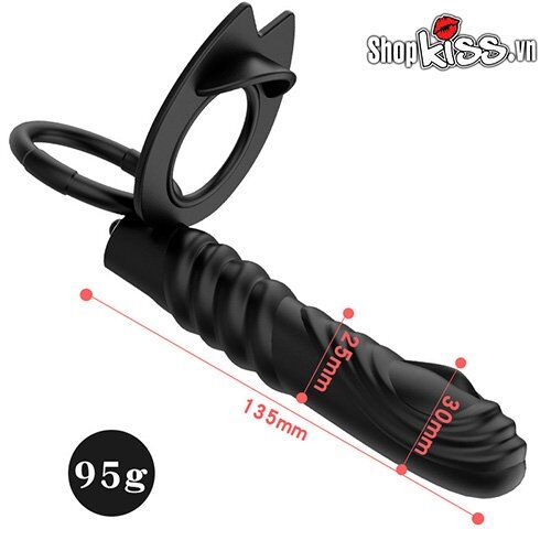 Vòng đeo dương vật rung đa chế độ kích thích hậu môn chống xuất tinh