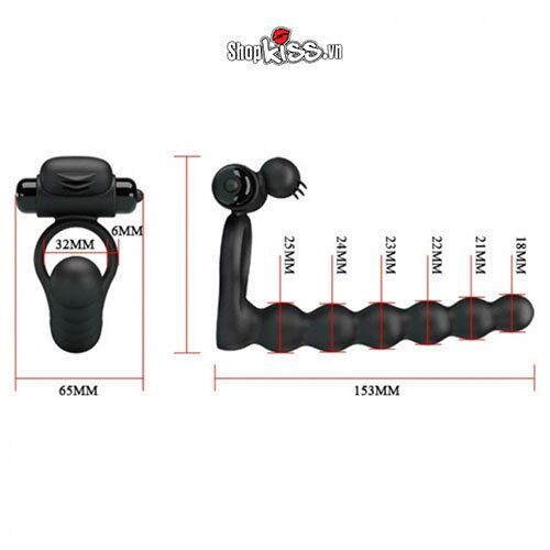 Vòng rung hậu môn Prettylove Hercules III sục mạnh kích thích