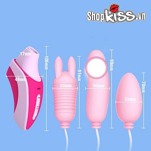 Máy bú mút rung Leten 3 đầu, sextoy kích thích điểm G, trứng rung