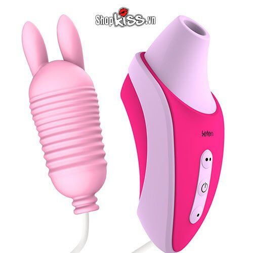 Máy bú mút rung Leten 3 đầu, sextoy kích thích điểm G, trứng rung