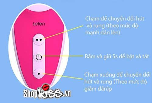 Máy bú mút rung Leten 3 đầu, sextoy kích thích điểm G, trứng rung