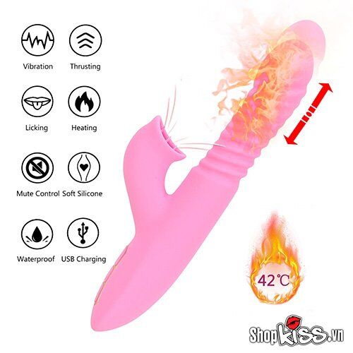 Máy massage điểm G Dibe đa năng rung liếm sưởi ấm kích thích khoái cảm