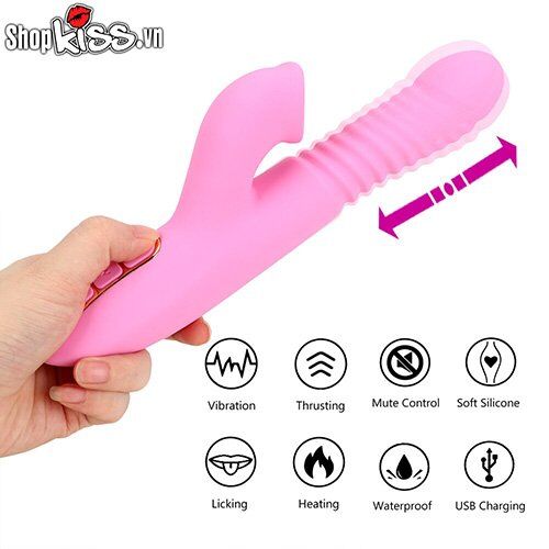 Máy massage điểm G Dibe đa năng rung liếm sưởi ấm kích thích khoái cảm