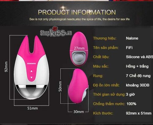 Máy mát xa nhũ hoa Nalone Fifi 2 rung mạnh sành điệu