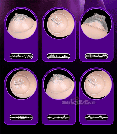 Máy mát xa ngực Mmimi Leten rung kích thích phát triển 6 chế độ