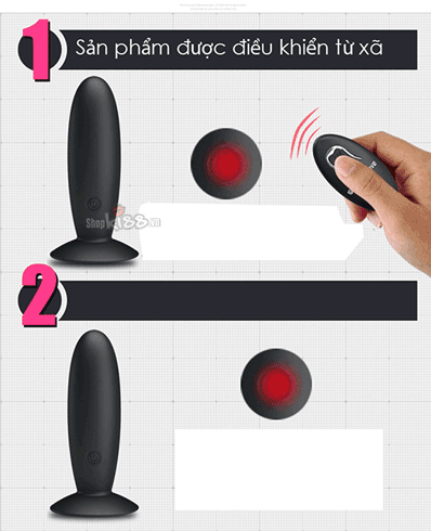 Máy rung đa tần số mini gắn tường Prettylove điều khiển tiện lợi