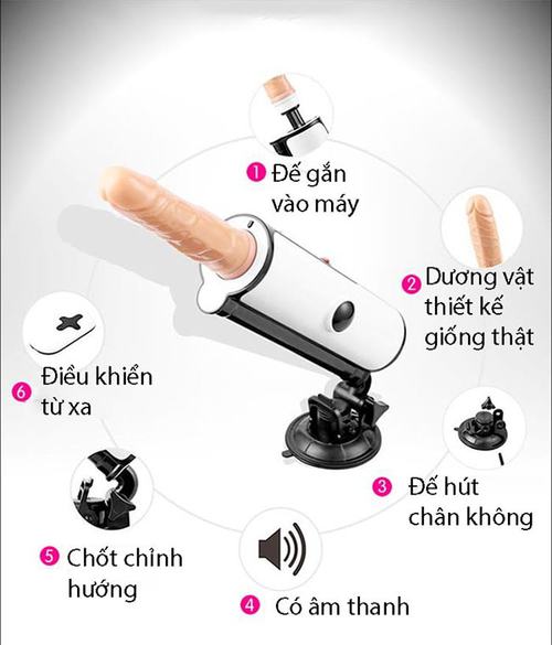 Máy làm tình tự động điều khiển từ xa sextoy nữ rung mạnh