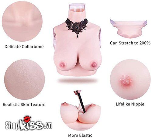  Sỉ Ngực giả silicone full cổ như thật hỗ trợ tăng vòng 1 hàng xách tay