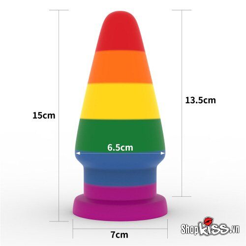 Phích Cắm Hậu Môn Silicone Prider 6.0 Đa Sắc Kích Thích