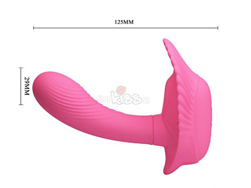 Quần lót rung gắn dương vật giả Prettylove DC38D kích thước