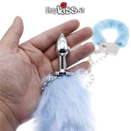 Set đồ chơi bạo dâm còng tay đuôi chồn xích nóng hổi hấp dẫn