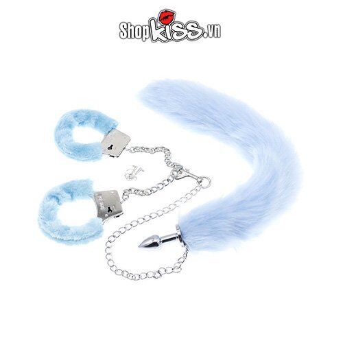 Set đồ chơi bạo dâm còng tay đuôi chồn xích nóng hổi hấp dẫn