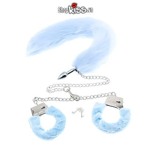 Set đồ chơi bạo dâm còng tay đuôi chồn xích nóng hổi hấp dẫn