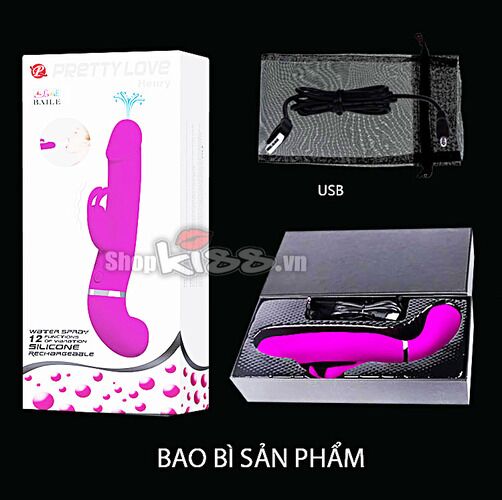 Máy Bắn Tinh Prettylove Henry Dương Vật Giả Tạo Cảm Giác Thật