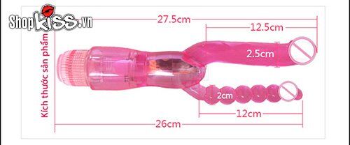 Dương vật rung 2 nhánh Double Pleasure chất silicon mềm mại kích thích nữ