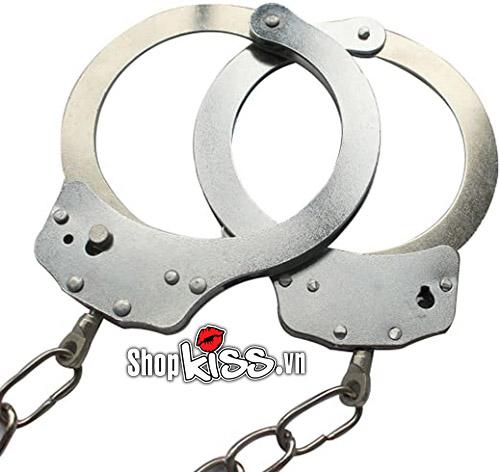 Đồ Chơi Người Lớn Còng Tay Số 8 Thép Không Gỉ Cao Cấp