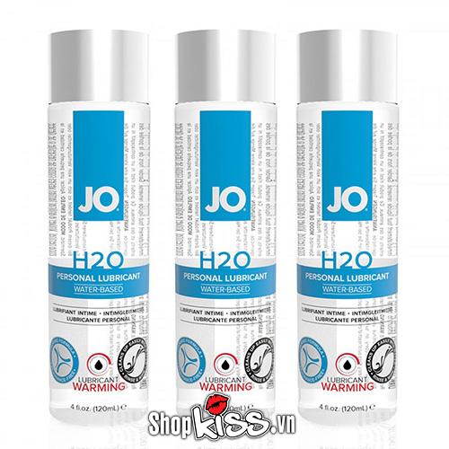 Gel bôi trơn nóng Jo H2O 120ml gốc nước, mượt mà, kích thích