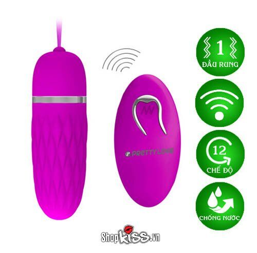 Trứng rung Prettylove Dawn 12 chế độ không dây điều khiển