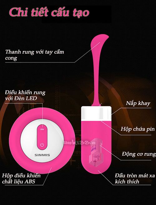 Trứng rung Sinmis Fairy điều khiển không dây tăng hưng phấn