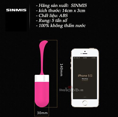 Trứng rung Sinmis Fairy điều khiển không dây tăng hưng phấn