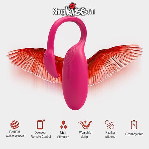 Trứng Rung Bluetooth Thiên Nga - Đa Tần Sóng Cực Mạnh, Tặng Kèm