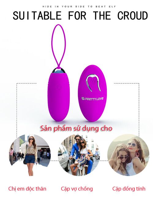 Máy rung không dây Prettylove Jenny sạc pin siêu bền, cao cấp