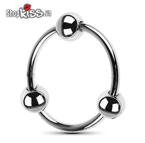 Vòng đeo dương vật 3 bi thép không gỉ kéo dài thời gian siêu bền