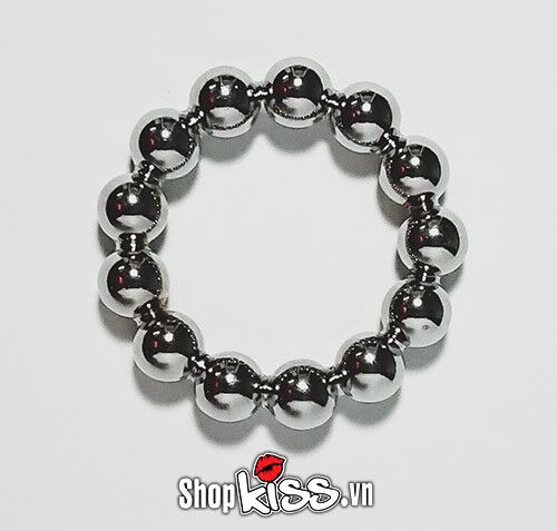 Vòng đeo dương vật inox chuỗi bi kích thích chống xuất tinh sớm