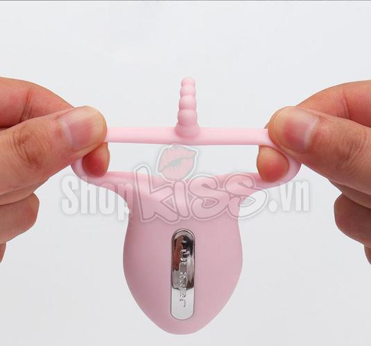 Vòng đeo dương vật rung JEUSN silicone cao cấp kích thích mạnh mẽ