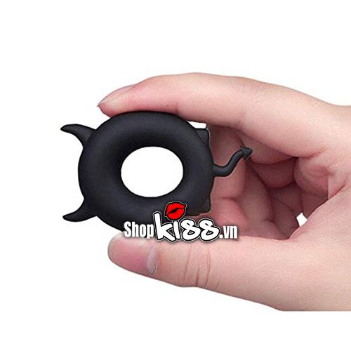 Vòng đeo dương vật quỷ Satan silicon mềm mại tăng khoái cảm nam giới