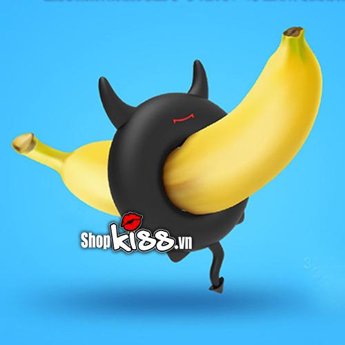 Vòng đeo dương vật quỷ Satan silicon mềm mại tăng khoái cảm nam giới