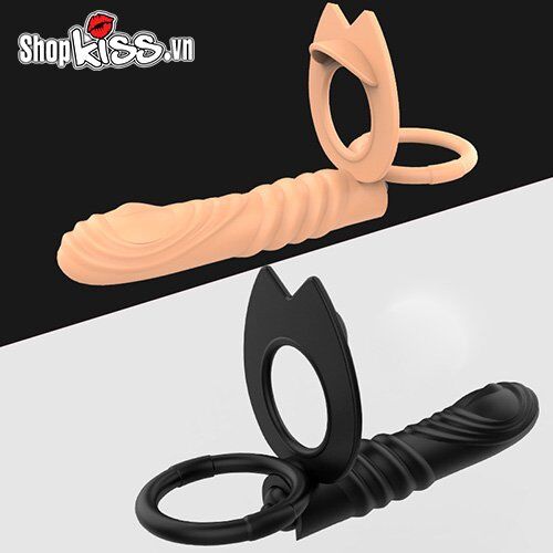 Vòng đeo dương vật rung đa chế độ kích thích hậu môn chống xuất tinh