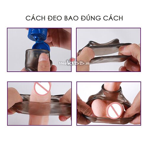 Khóa dương vật silicon bền bỉ tăng cường cương cứng lâu