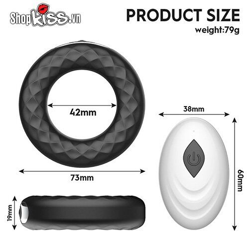 Vòng Rung Đeo Dương Vật SECWELL Remote Điều Khiển Tăng Khoái Cảm