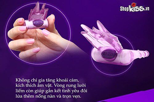 Vòng rung Durex Play Bliss tăng khoái cảm liếm lưỡi sảng khoái
