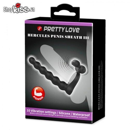 Vòng rung hậu môn Prettylove Hercules III sục mạnh kích thích