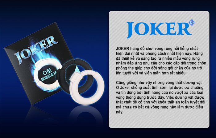 Vòng thắt dương vật O Joker tăng cường sức mạnh kéo dài quan hệ
