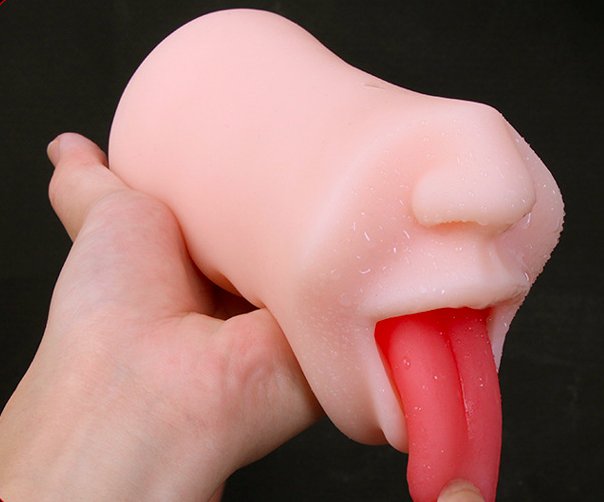 Review Âm đạo giả silicon hình miệng lưỡi liếm nguyên khối như thật giá rẻ mới nhất