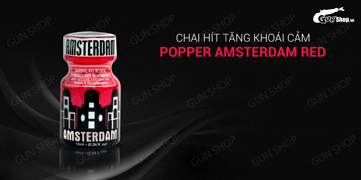  Giá sỉ Chai hít tăng khoái cảm Popper Amsterdam Red - Chai 10ml loại tốt