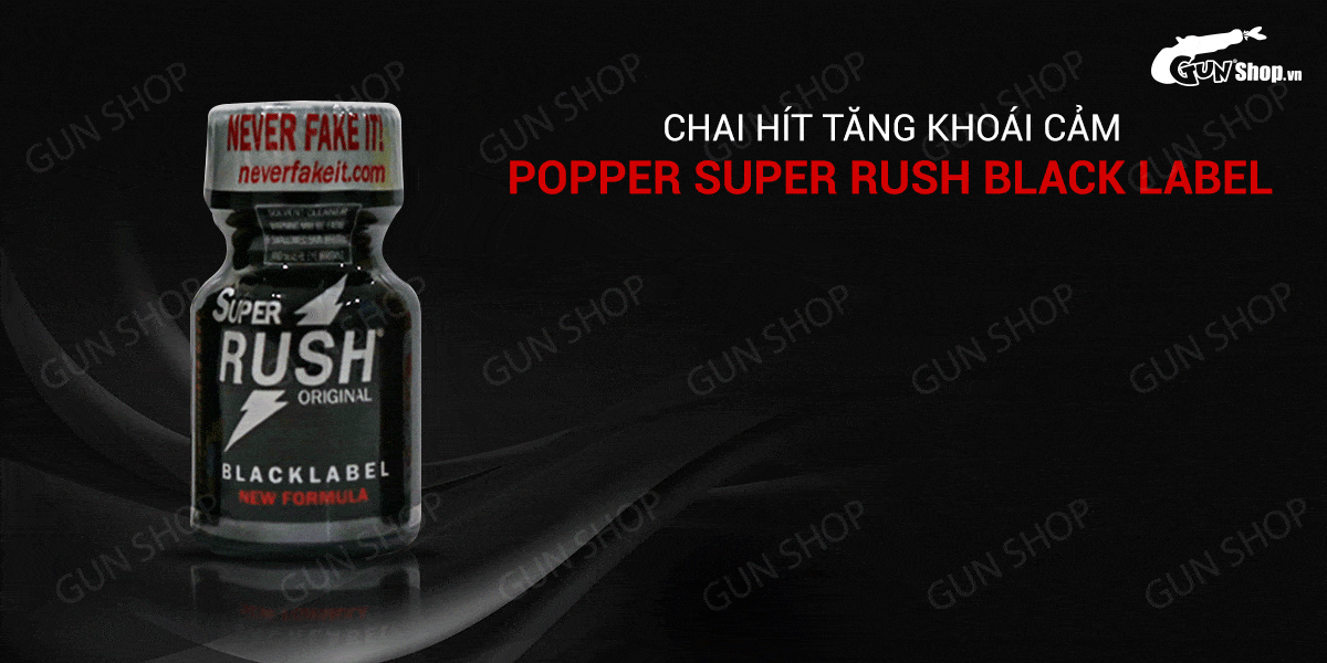 Sỉ Chai hít tăng khoái cảm Popper Super Rush Black Label - Chai 10ml giá tốt Sỉ Chai hít tăng khoái cảm Popper Super Rush Black Label - Chai 10ml giá tốt