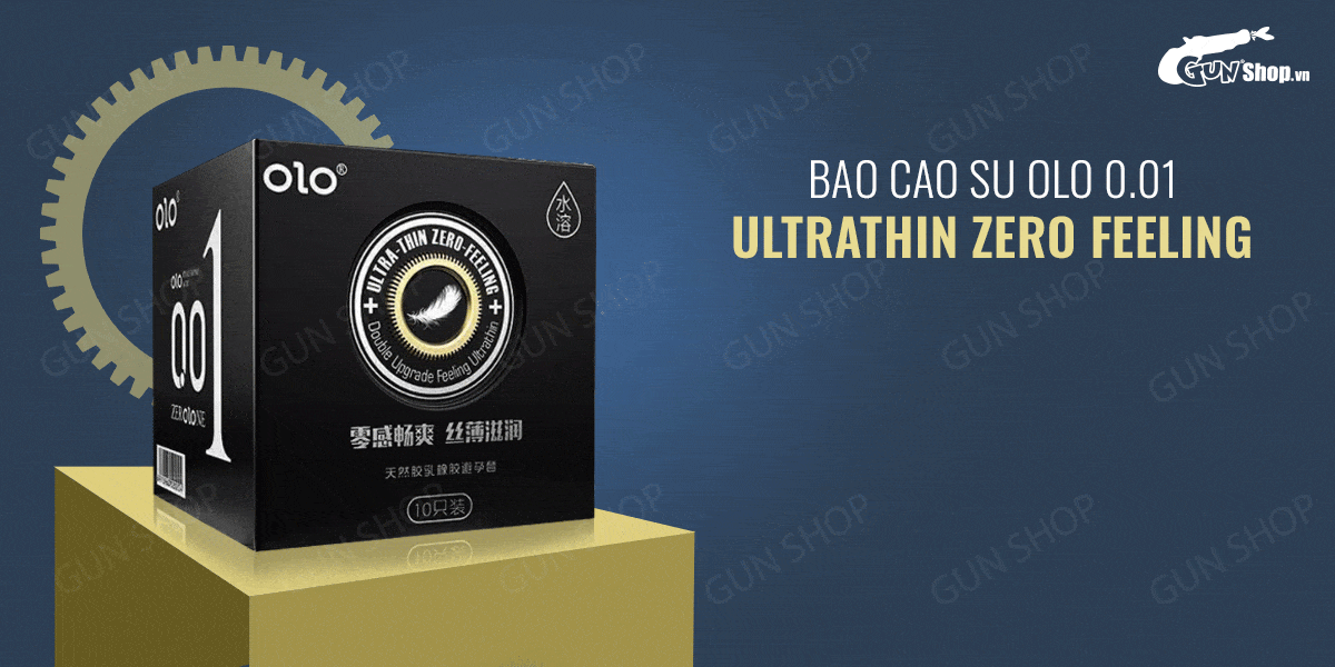  Bán Bao cao su OLO 0.01 Ultrathin Zero Feeling - Siêu mỏng gai hương vani - Hộp 10 cái giá rẻ