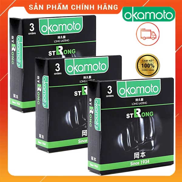 Bao cao su Okamoto Strong – Mát lạnh kéo dài thời gian