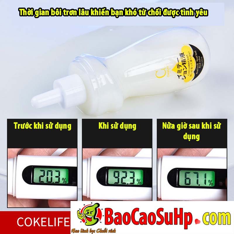 Gel bôi trơn COKELIFE ONE cô đặc màu trắng đục gốc nước hòa tan