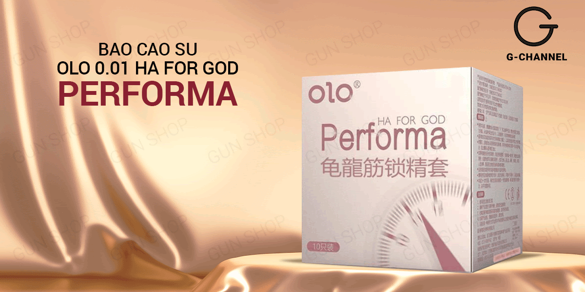  Bỏ sỉ Bao cao su OLO 0.01 Performa Ha For God - Siêu mỏng kéo dài thời gian - Hộp 10 cái tốt nhất